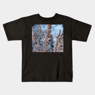 Willow leaves in silver and copper Kids T-Shirt